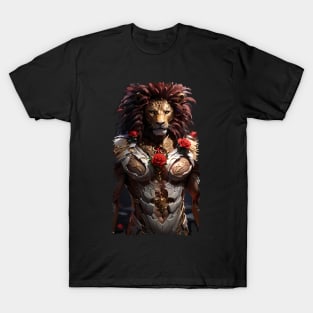 Macho Valentine lion AI generated image T-Shirt